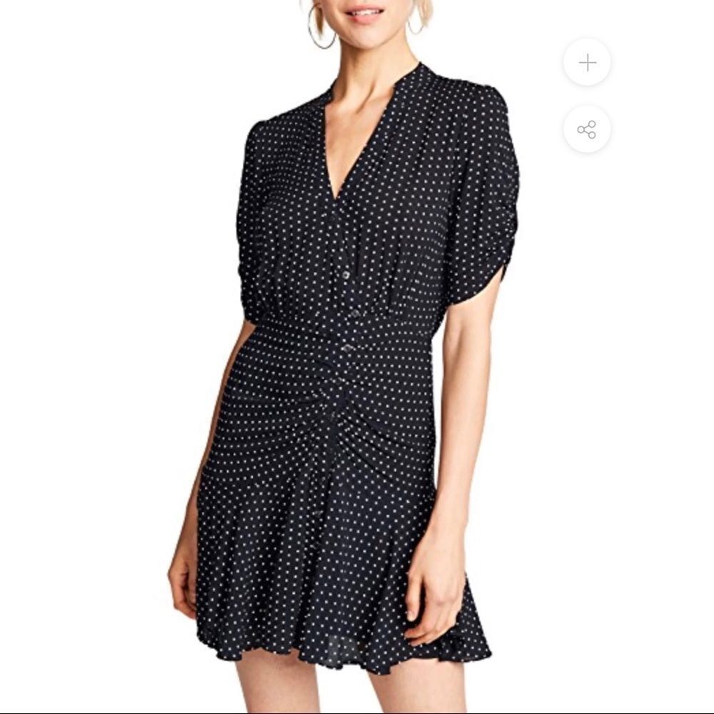 Twee Girly Free People Pippa Polka Dot Button Mini dress NWOT size XS - Picture 7 of 7